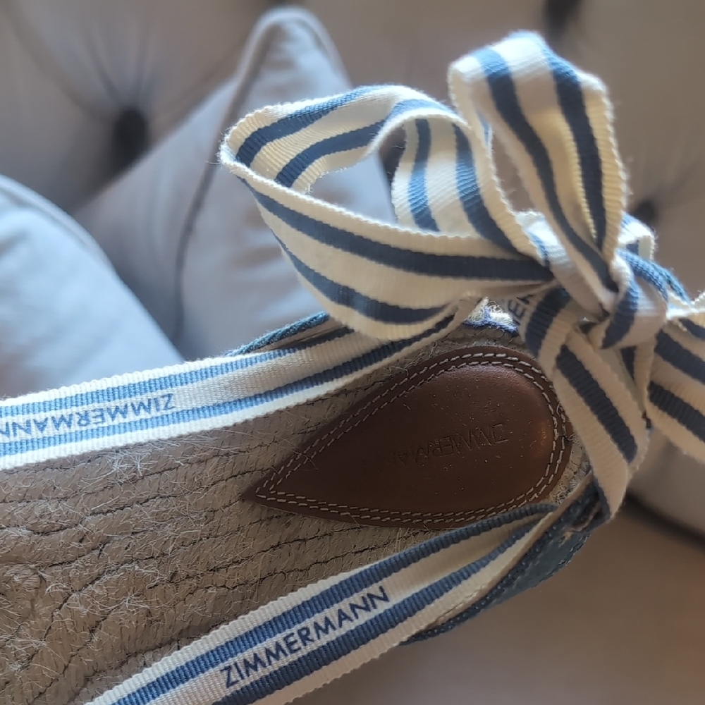 Zimmermann Navy and Cream Espadrilles - Picture 2 of 4